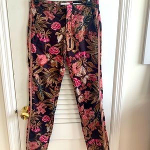 Anthropologie moody floral chinos